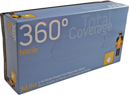 360 Total Coverage Ice Blue Nitrile The Custodian Commercial Sanitation & Industrial Maintenance Products